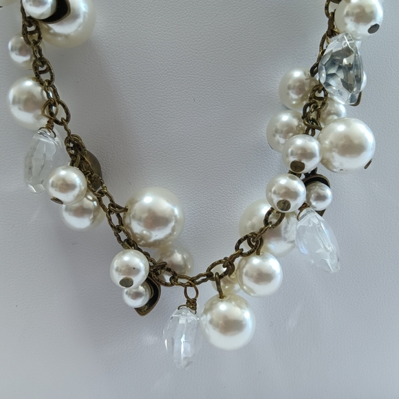CLEARANCE SALE!!  Chloe + Isabel Bronze And Pearl and Crystal Necklace - Picture 3 of 8